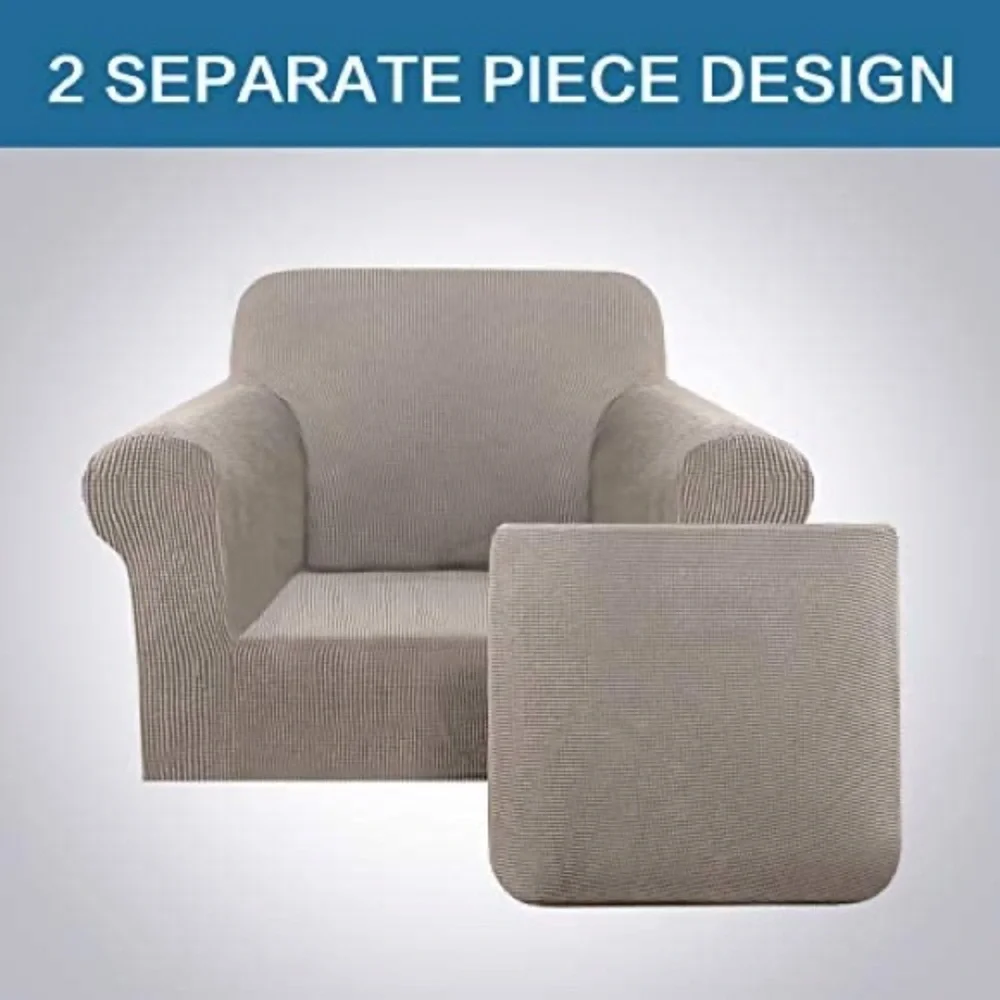 VERSAILTEX Stretch Chair Slipcovers 2 Pieces Armchair Cover Furniture Protector